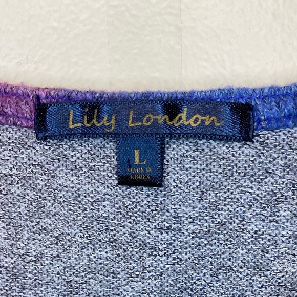 Lily London Women’s Tunic Sweater Top With Pockets Abstract Artsy Boho Sz L - Picture 3 of 15